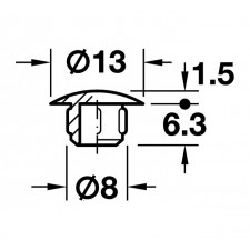 플라스틱 나사커버캡  홀Φ8 /캡지름 13mm/045.00.789 045.00.580 045.00.387 045.00.181